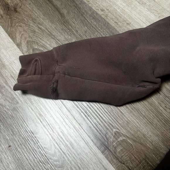 Y2K DC SHOES Heavy Zip Up Brown Jacket with Removable Hood Mens Medium - Picture 4 of 10